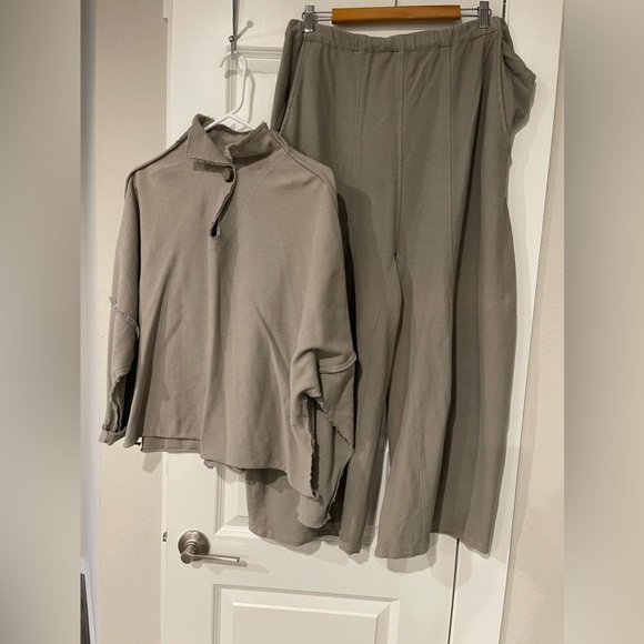 Eleven Stitch Design 2pc set Barrel Balloon cotton Lagenlook Pants & top - Picture 2 of 12